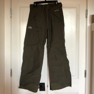 North face snowboard pants olive army green